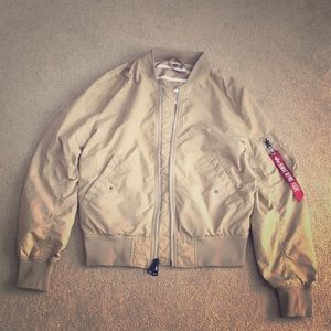 Alpha Industries MA-1 Flight Jacket Tan Bomber S